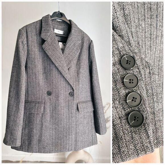Mango Wool Blend Jacket Blazer New - Picture 1 of 7